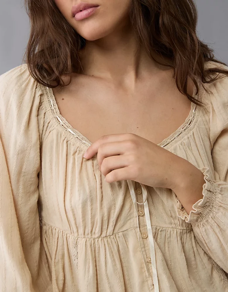 Blouse-nuisette à manches longues AE