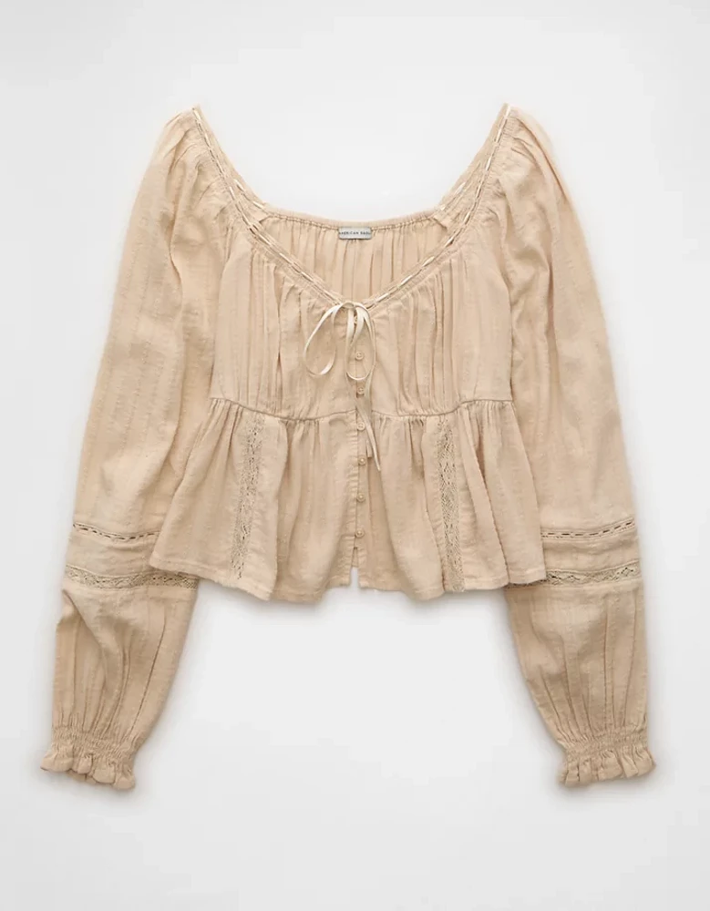 Blouse-nuisette à manches longues AE