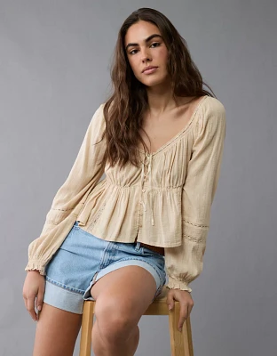 Blouse-nuisette à manches longues AE