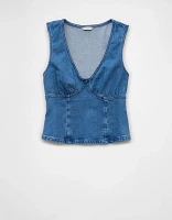 AE Denim V-Neck Tank Top