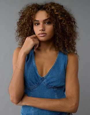 AE Denim V-Neck Tank Top