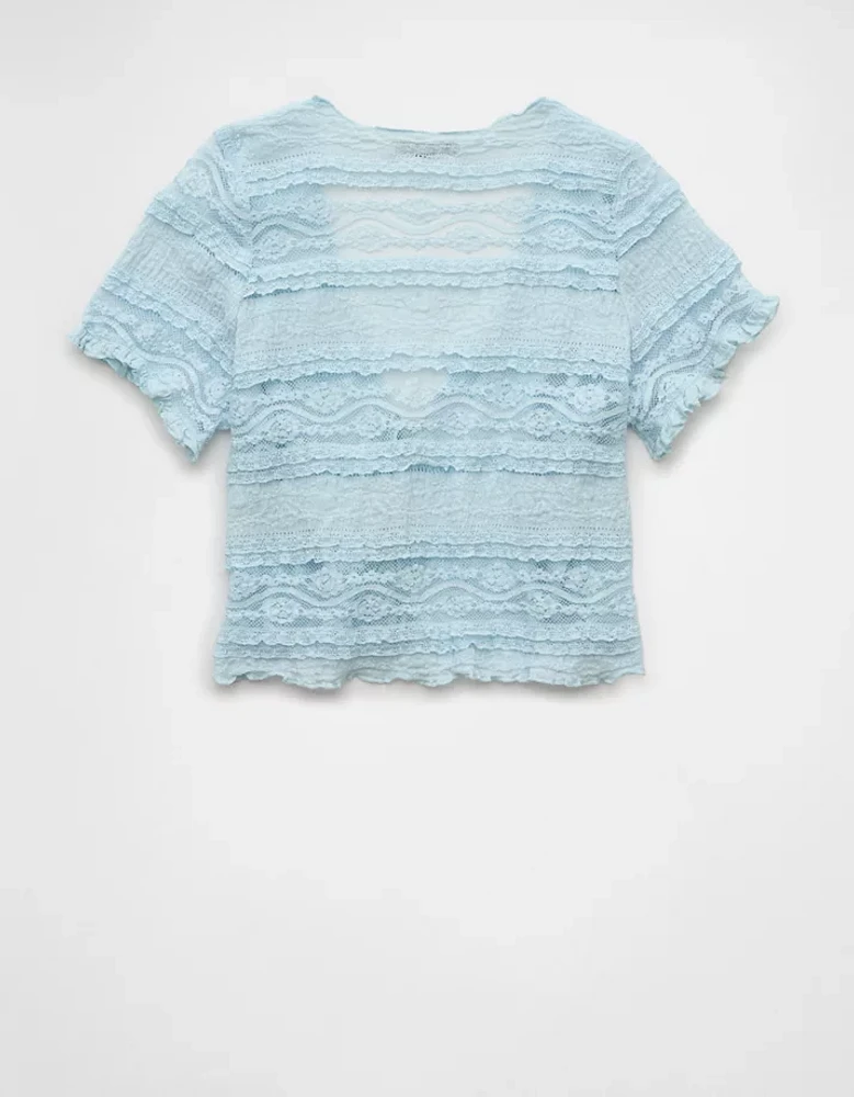 AE Tie Front Lace Shirt