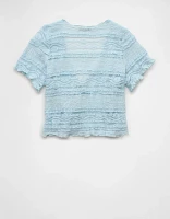 AE Tie Front Lace Shirt