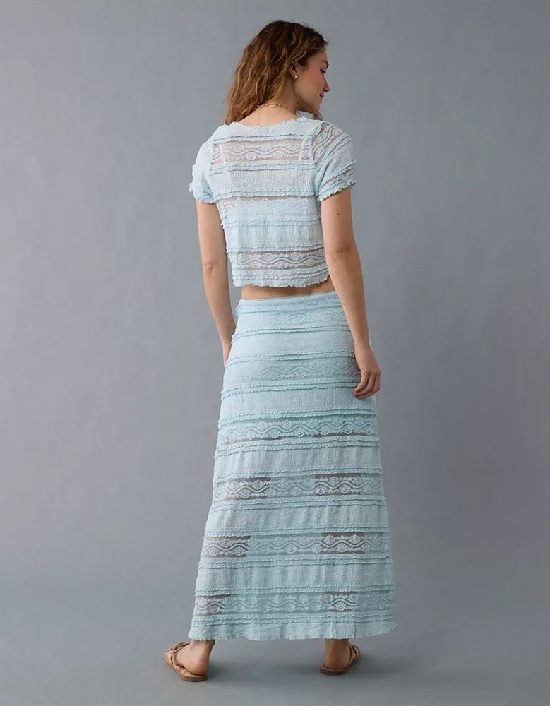 AE Tie Front Lace Shirt