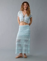 AE Tie Front Lace Shirt