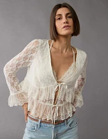 AE Lace Ruffle Blouse