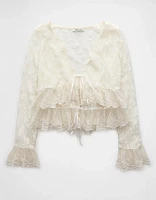 AE Lace Ruffle Blouse