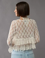 AE Lace Ruffle Blouse