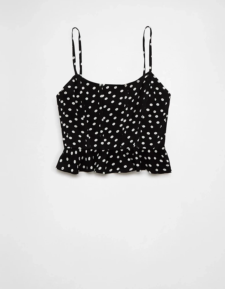 Débardeur de style corset à pois AE