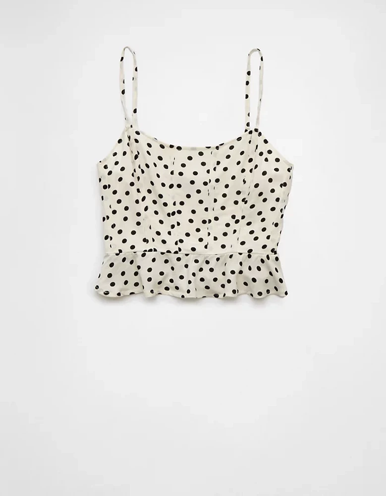 Débardeur de style corset à pois AE