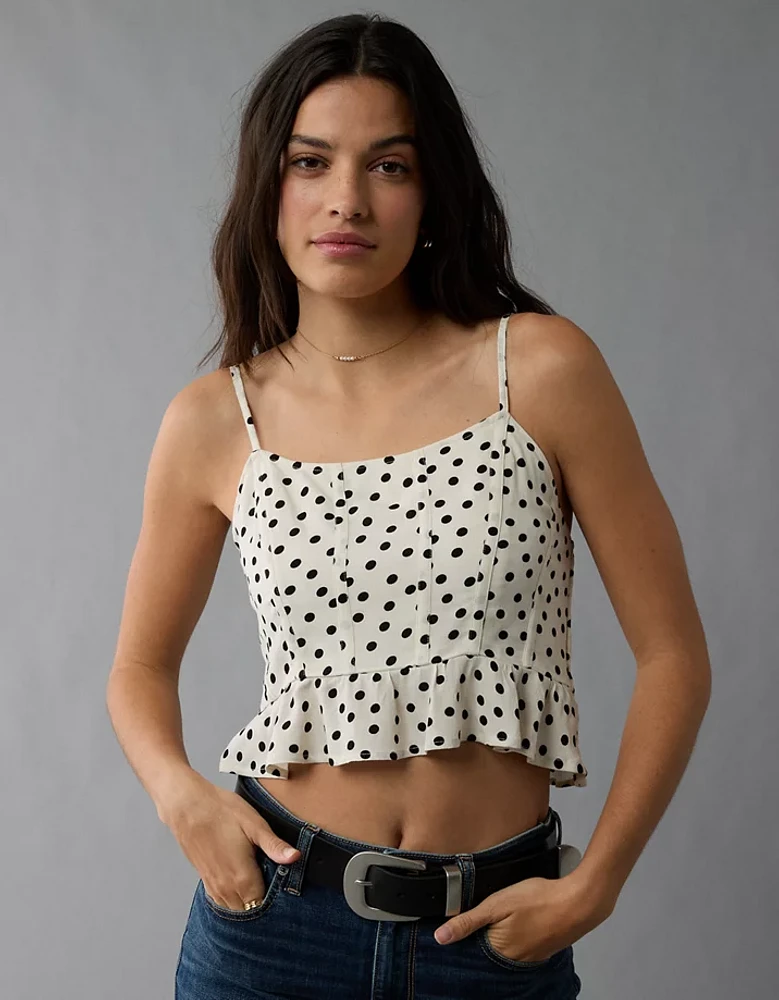Débardeur de style corset à pois AE