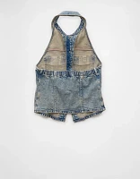 AE Collared Denim Halter Vest