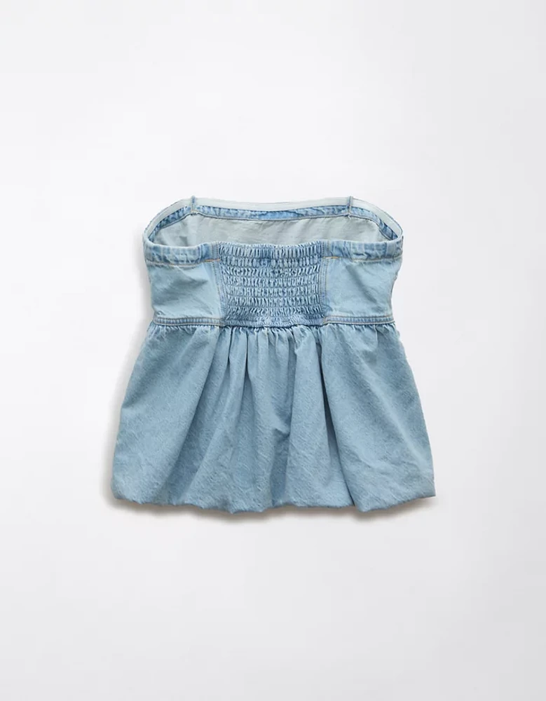 Bustier tubulaire bulle en denim AE