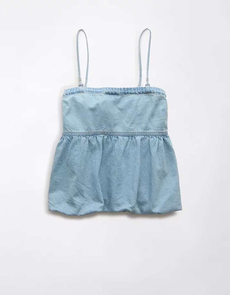 Bustier tubulaire bulle en denim AE