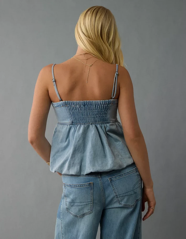 Bustier tubulaire bulle en denim AE