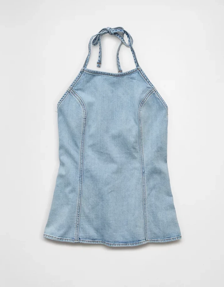 Haut bain-de-soleil en denim AE