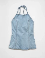AE Denim Halter Top