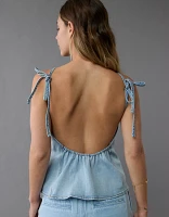 AE Denim Halter Top