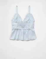 Camisole nouée à l'avant volants et encolure en V AE