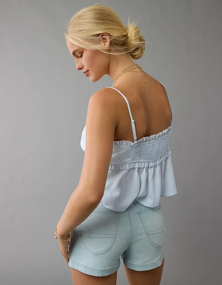 Camisole nouée à l'avant volants et encolure en V AE