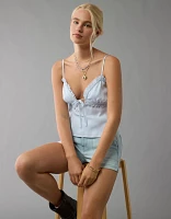 Camisole nouée à l'avant volants et encolure en V AE