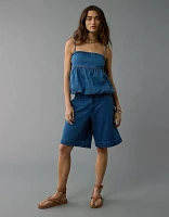 AE Denim Bubble Tube Top