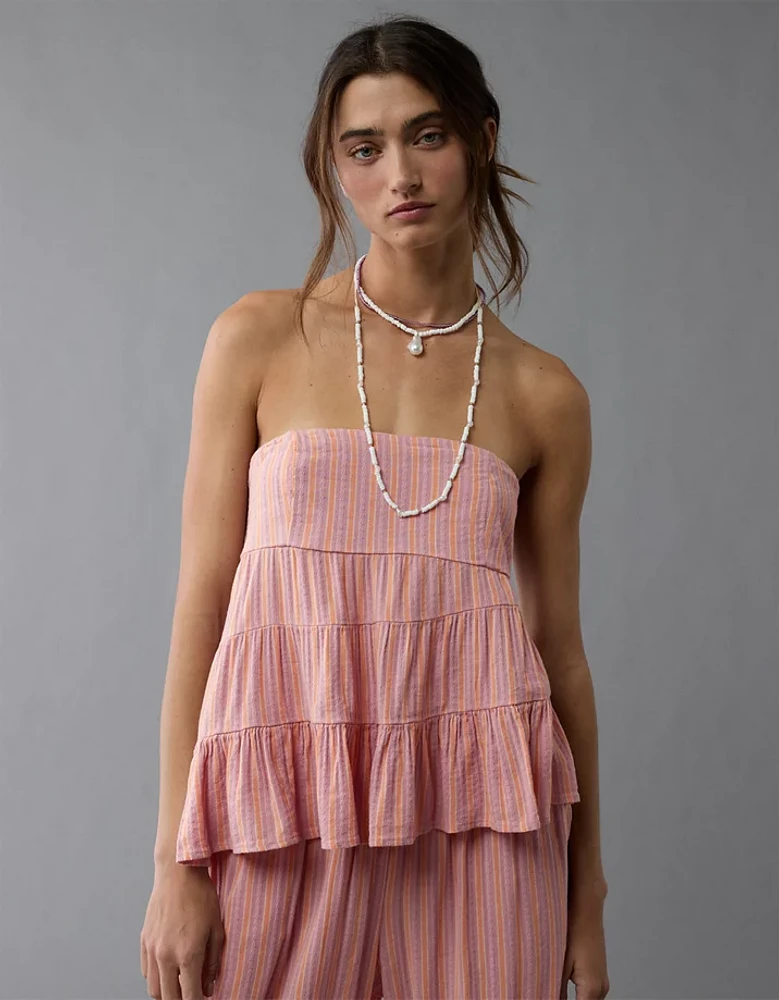 Bustier tubulaire asymétrique AE
