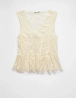 AE Lace Button-Up Vest