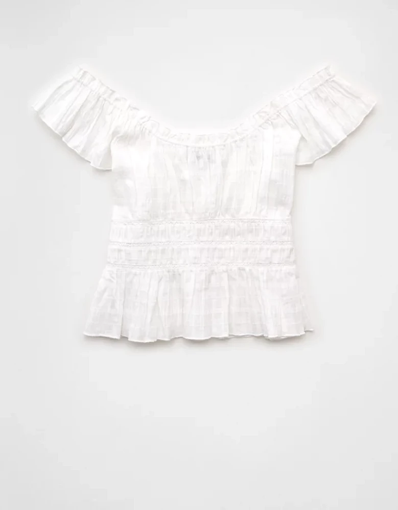 Blouse à manches flottantes ruchée AE