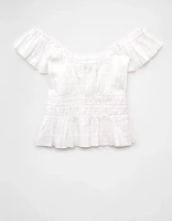 Blouse à manches flottantes ruchée AE