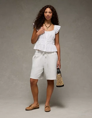 Blouse à manches flottantes ruchée AE