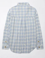 AE Long-Sleeve Plaid Flannel Shirt