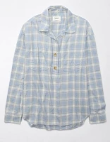 AE Long-Sleeve Plaid Flannel Shirt