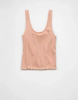 AE Scoop Neck Pointelle Tank Top