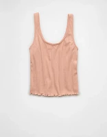 AE Scoop Neck Pointelle Tank Top