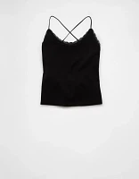 AE Strappy Go Lucky Cropped Lace Tank Top