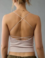 AE Strappy Go Lucky Cropped Lace Tank Top