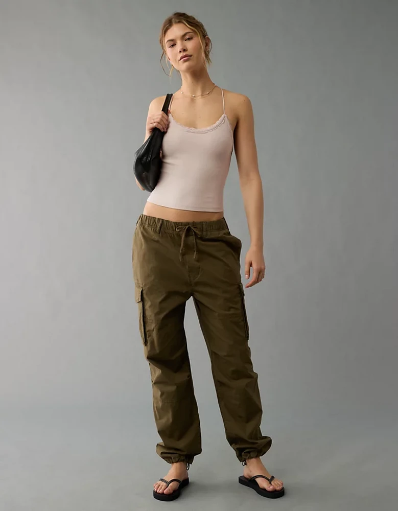 AE Strappy Go Lucky Cropped Lace Tank Top