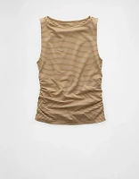 AE Ruched Boat Neck Tank Top