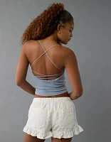 AE Strappy Go Lucky Cropped Lace Tank Top