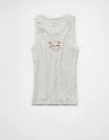 AE Graphic Lace Trim Tank Top