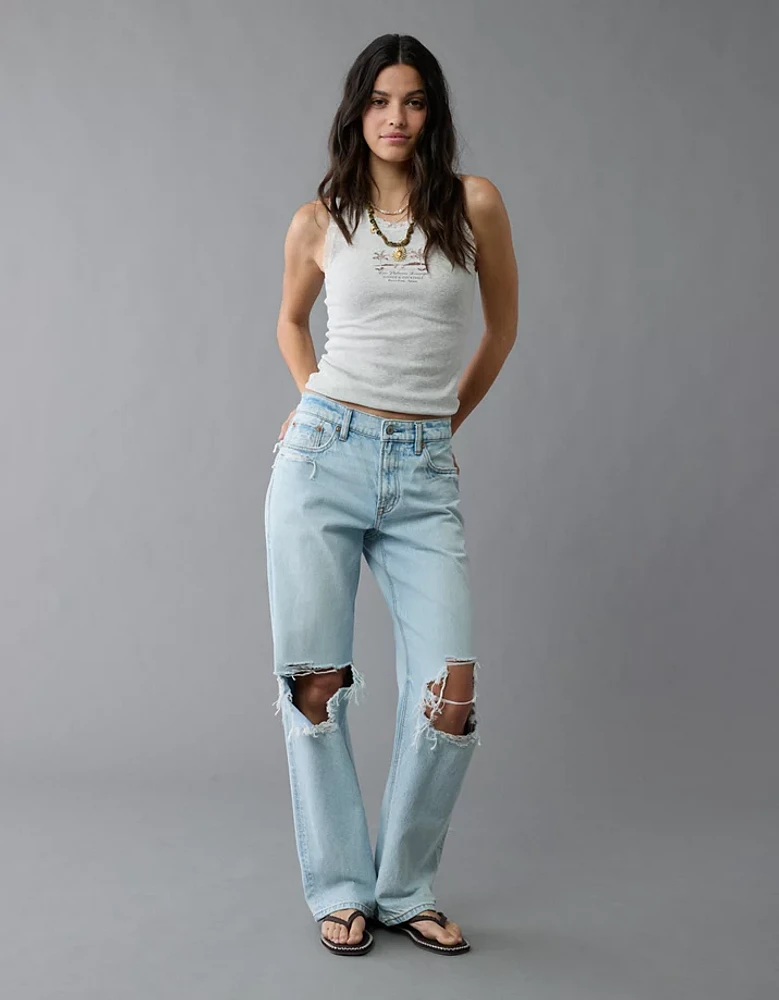 AE Graphic Lace Trim Tank Top