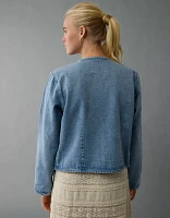 Veste en denim sans col AE