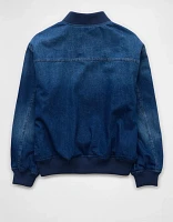 AE Oversized Denim Bomber Jacket