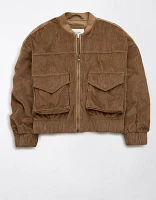 AE Corduroy Oversized Bomber Jacket