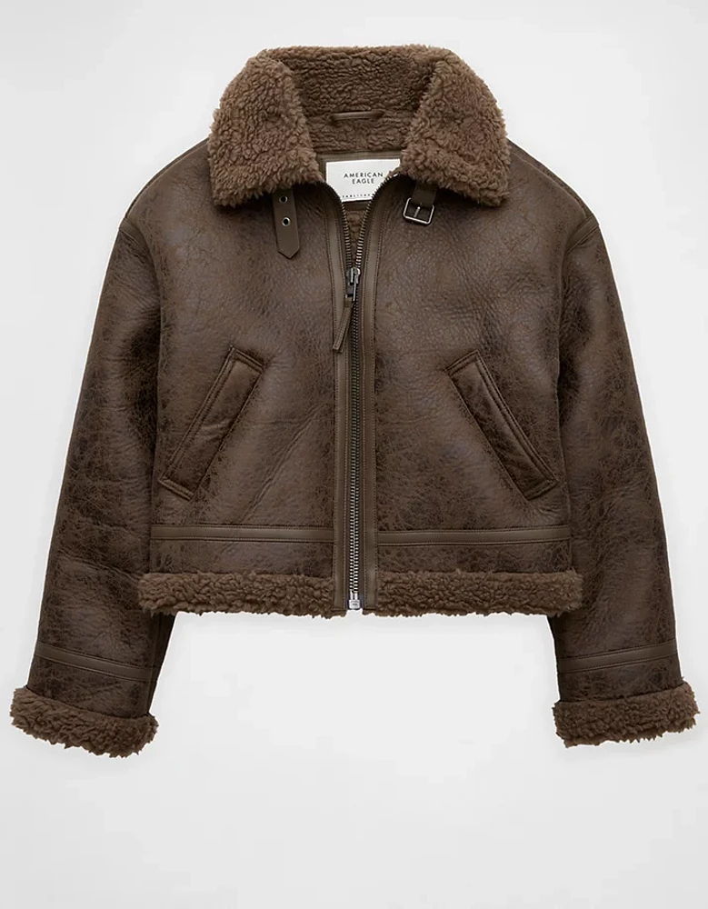 AE Shearling Biker Jacket