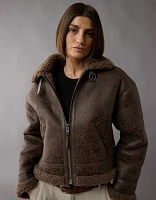 AE Shearling Biker Jacket