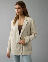 AE Linen-Blend Blazer