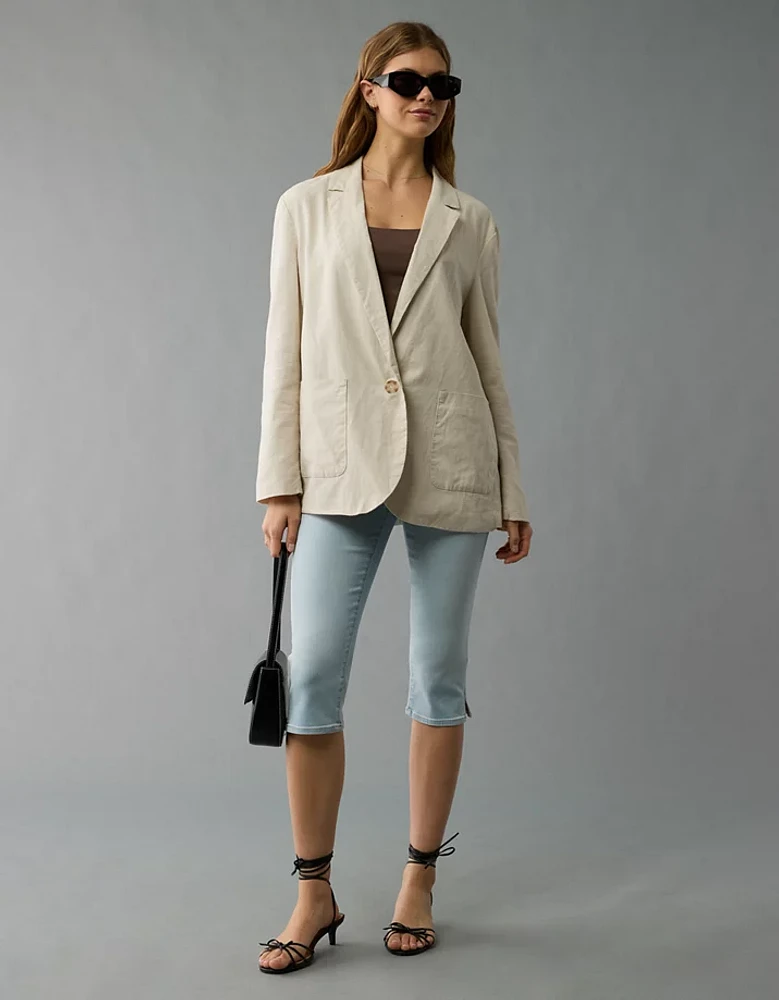 AE Linen-Blend Blazer