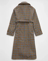 AE Plaid Trench Coat